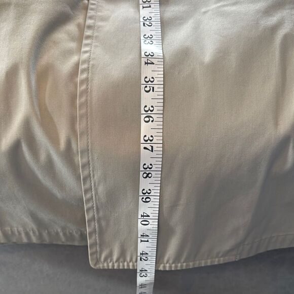 Men’s Vintage London Fog Maincoats Tan Double Breasted Long Trench Coat Size 44R - Picture 13 of 16